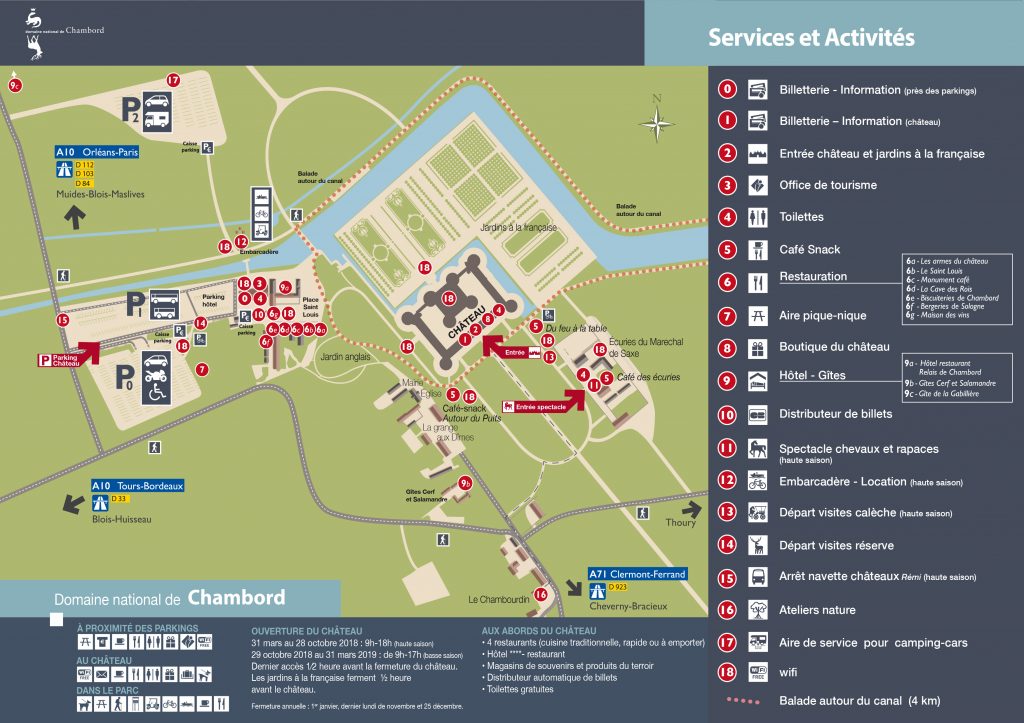 Les horaires et tarifs 500 ans Chambord