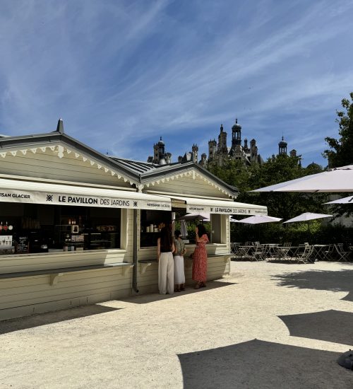 Point restauration Chambord glacier Pavillon des Jardins